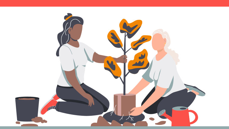 Tree planting employee benefit